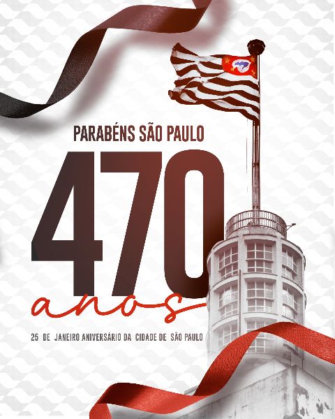 SOCIAL MEDIA ANIVERSÁRIO SÃO PAULO - PARABÉNS SAMPA