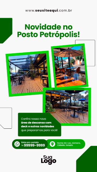 STORY - POSTO DE COMBUSTÍVEL, GASOLINA - SOCIAL MEDIA | PSD EDITÁVEL