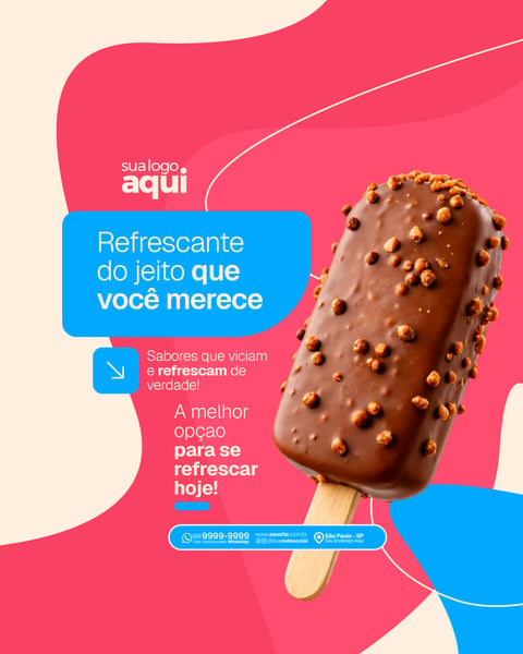 Social Media Sorveteria PSD Editável