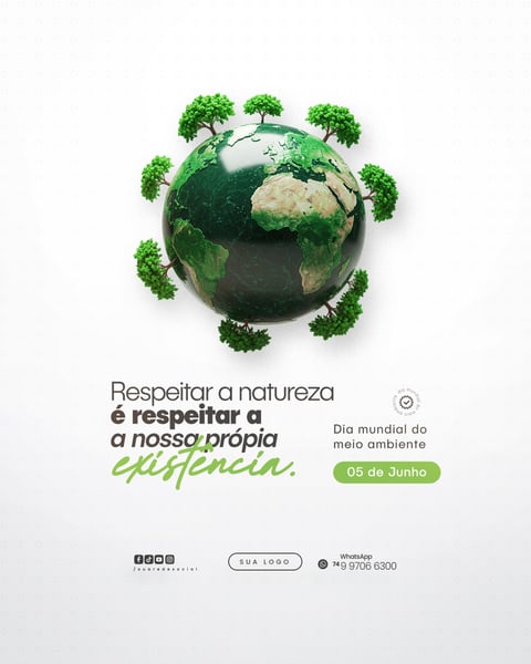 05 DE JUNHO - DIA MUNDIAL DO MEIO AMBIENTE SOCIAL MEDIA PSD EDITÁVEL