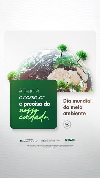 05 DE JUNHO - DIA MUNDIAL DO MEIO AMBIENTE SOCIAL MEDIA PSD EDITÁVEL
