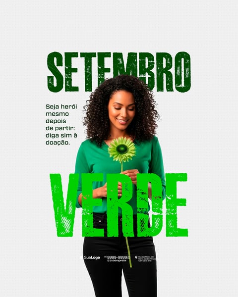 SETEMBRO VERDE DOAÇÃO DE ÓRGÃOS SOCIAL MEDIA PSD EDITÁVEL 12