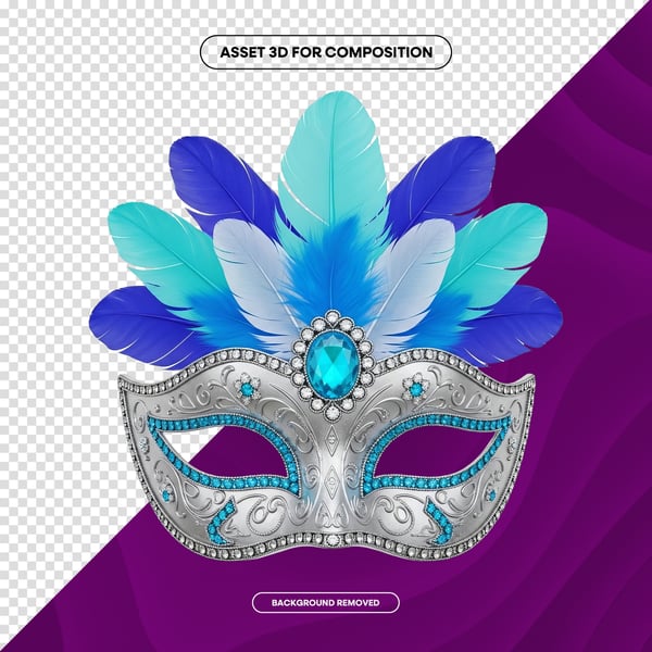 MÁSCARA DE CARNAVAL FESTA BRASIL PNG COMPOSIÇÃO 83 EDITADO