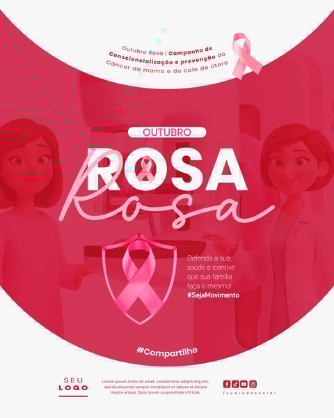OUTUBRO ROSA CAMPANHA DE CONSCIENTIZAÇÃO E PREVENÇÃO DO CÂNCER DA MAMA E DO COLO DO ÚTERO 19