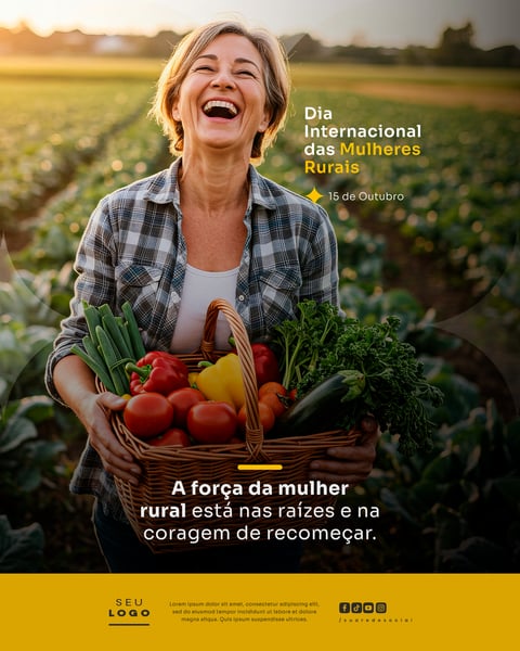DIA INTERNACIONAL DAS MULHERES RURAIS 15 DE OUTUBRO SOCIAL MEDIA PSD EDITÁVEL 5