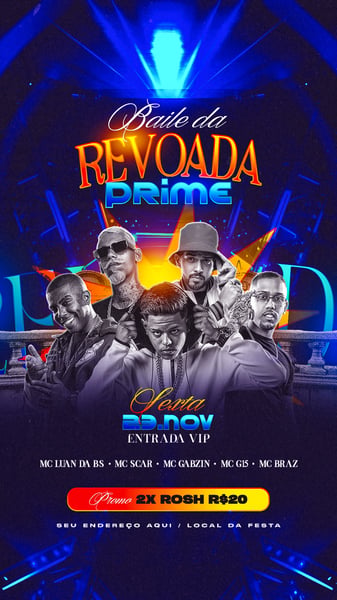 FLYER SHOW BAILE DA REVOADA PRIME FUNK STORY