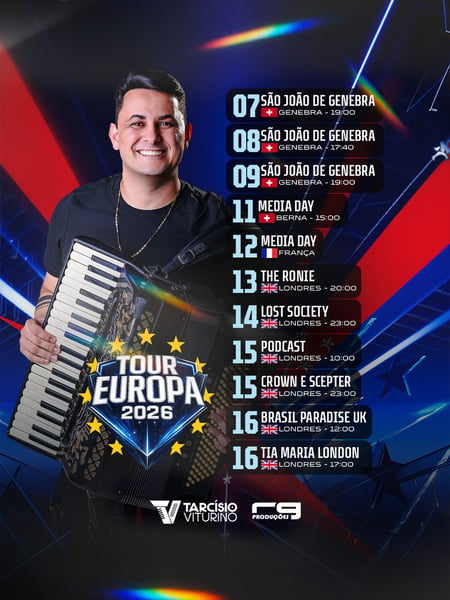 TOUR EUROPA - TARCÍSIO VITURINO