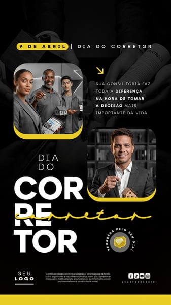DIA DO CORRETOR 07 DE ABRIL STORY SOCIAL MEDIA PSD EDITÁVEL 3