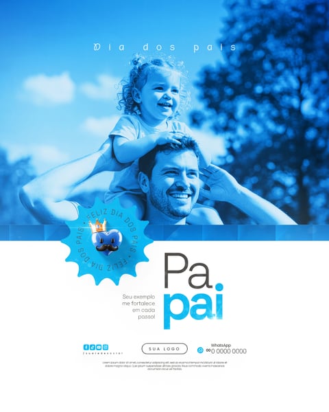 FELIZ DIA DOS PAIS 10 DE AGOSTO SOCIAL MEDIA FEED PSD EDITÁVEL 6