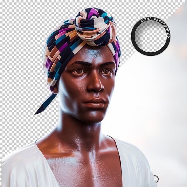 HOMEM NEGRO AFRO ELEMENTO PSD PNG 12