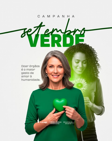 SETEMBRO VERDE DOAÇÃO DE ÓRGÃOS SOCIAL MEDIA PSD EDITÁVEL 14