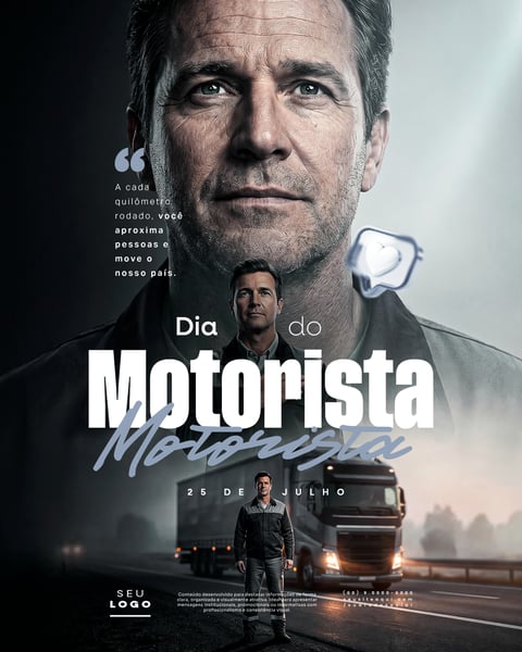 DIA DO MOTORISTA 25 DE JULHO SOCIAL MEDIA PSD EDITÁVEL 1