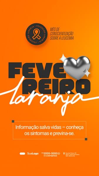 STORY FEVEREIRO LARANJA SOCIAL MEDIA PSD EDITÁVEL 10