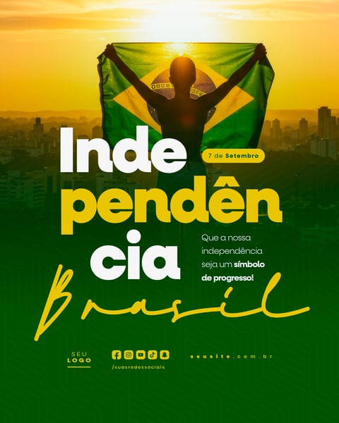 INDEPENDÊNCIA DO BRASIL 7 DE SETEMBRO FEED SOCIAL MEDIA EDITÁVEL