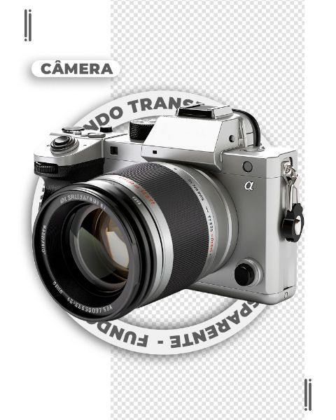 MÁQUINA FOTOGRÁFICA | IMAGEM SEM FUNDO | PNG | PSD EDITÁVEL