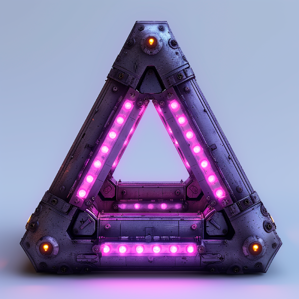ELEMENTO 3D FUTURISTA | COM LUZES NEON | IMAGEM