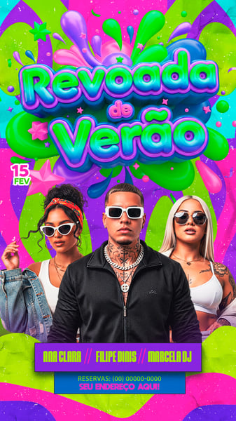 FLYER PARA EVENTOS REVOADA DE VERÃO STORYS