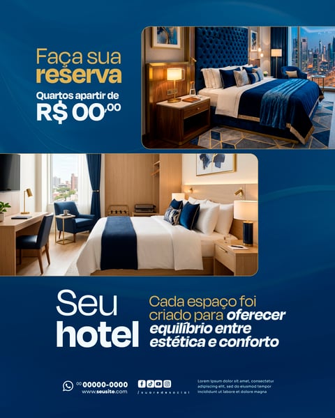 Hotel Social Media PSD Editável 3