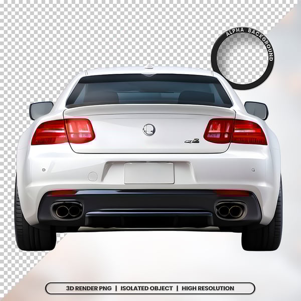 3D RENDER FUNDO DE UM CARRO ELEMENTO ÍCONE PSD PNG