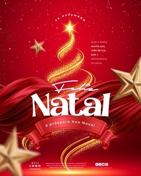 FELIZ NATAL 25 DE DEZEMBRO SOCIAL MEDIA PSD EDITÁVEL 6