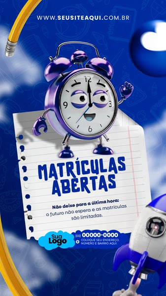 STORY ESCOLA VOLTA AS AULAS SOCIAL MEDIA PSD EDITÁVEL 7