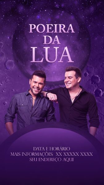 FLYER DE SHOWS E EVENTOS - POEIRA DA LUA FORMATO STORY