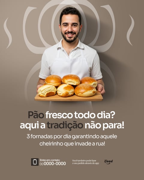 PADARIA - PÃO SEMPRE QUENTINHO