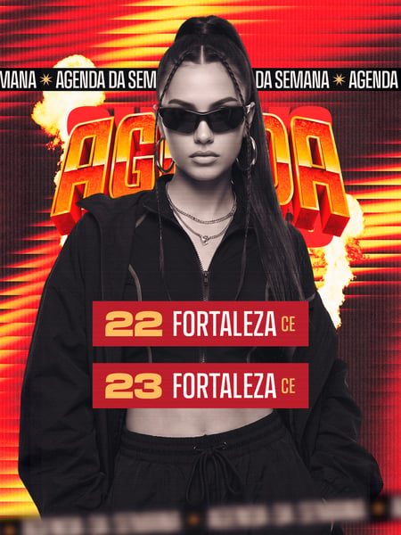 14 AGENDA SEMANAL ARTISTA PRÓXIMOS SHOWS PSD EDITÁVEL