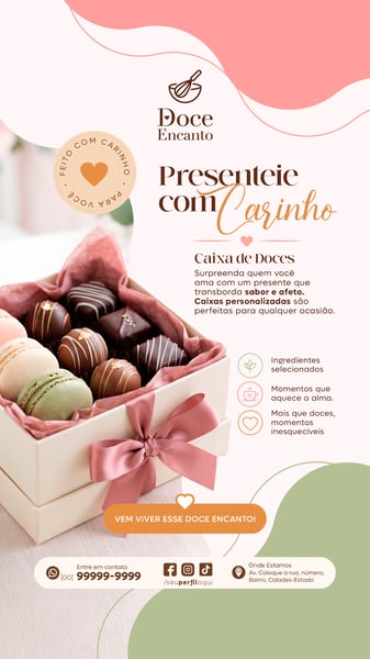 STORY DOCERIA CONFEITARIA SOCIAL MEDIA TEMPLATE PSD EDITÁVEL 09
