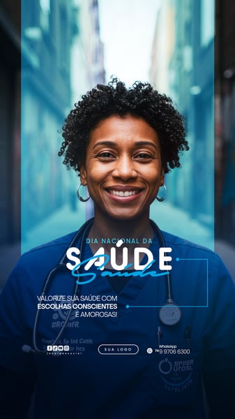 DIA NACIONAL DA SAÚDE 05 DE AGOSTO FLYER SOCIAL MEDIA PSD EDITÁVEL 1