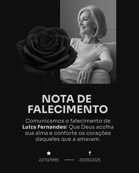 LUTO - NOTA DE FALECIMENTO 5
