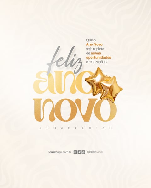 FELIZ ANO NOVO REVEILLON BOAS FESTAS SOCIAL MEDIA PSD EDITÁVEL