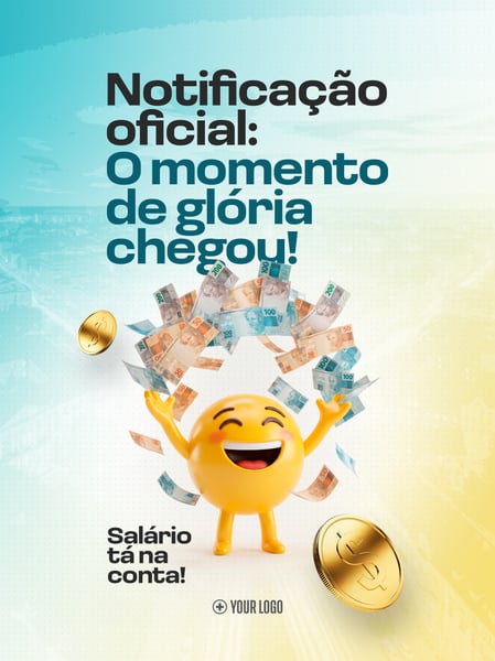 PAGAMENTO DE SALÁRIO E DINHEIRO SOCIAL MEDIA FLYER PSD EDITÁVEL