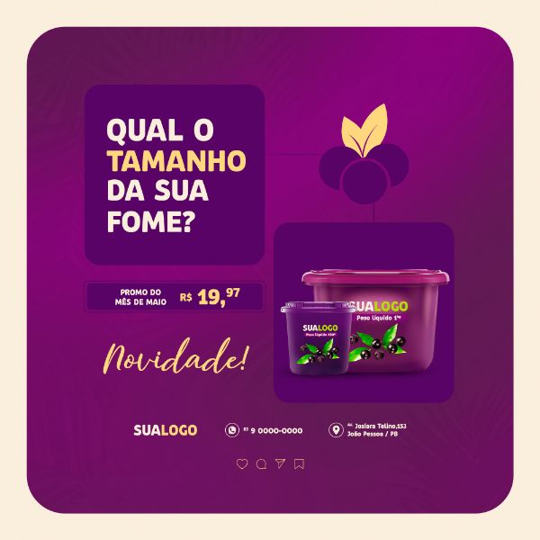 AÇAÍ AÇAITERIA SOCIAL MEDIA POST FEED