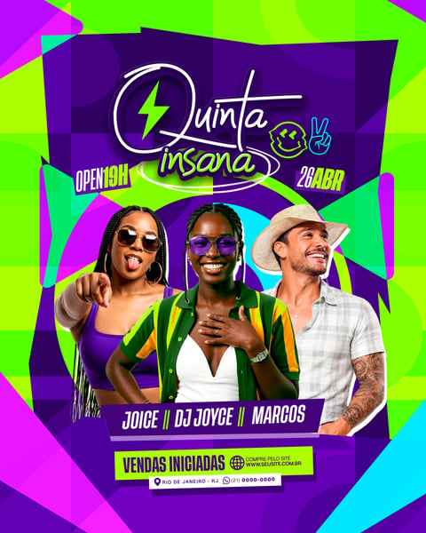 Flyer Shows e Eventos Quinta Insana