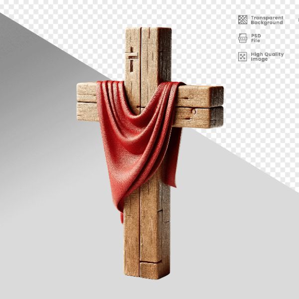 CRUZ DE MADEIRA - ELEMENTO 3D PARA COMPOSIÇÃO