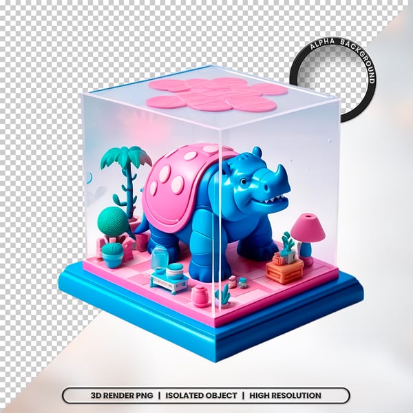 3D RENDER BRINQUEDO INFANTIL ELEMENTO ÍCONE PSD PNG