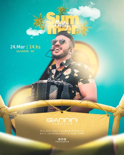 FLYER EVENTO SUMMER PARTY FEED