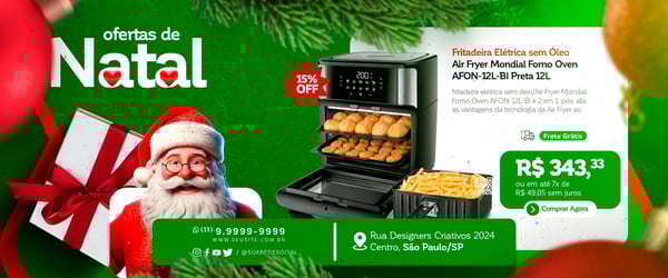 WHY SOCIAL MEDIA NATAL BANNER OFERTAS DE NATAL FRITADEIRA ELETRICA