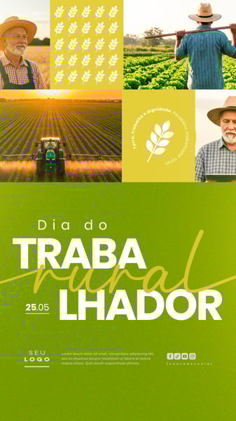 DIA DO TRABALHADOR RURAL 25 DE MAIO SOCIAL MEDIA EDITÁVEL STORY