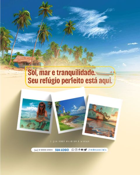 SOCIAL MEDIA - AGENCIA DE VIAGEM - SOL MAR E TRANQUILIDADE