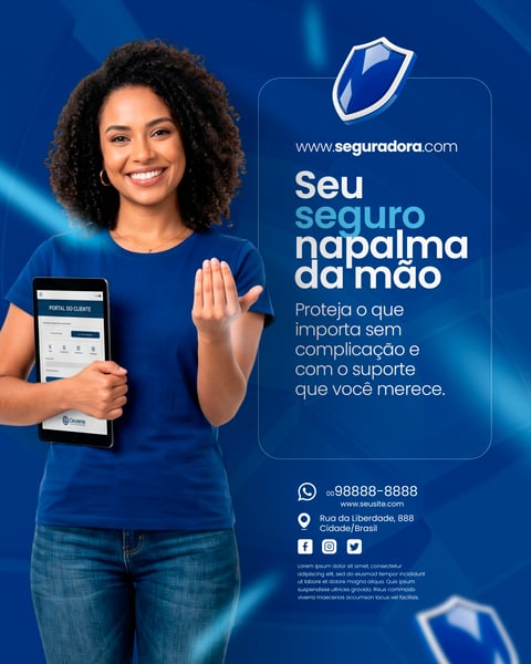 Seguradora Social Media PSD Editável 7