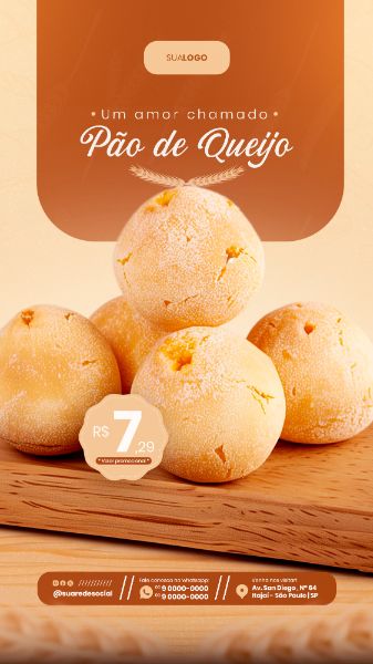 PÃO DE QUEIJO PANIFICADORA SOCIAL MEDIA STORY