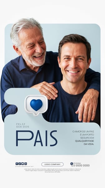 DIA DOS PAIS AMOR DE PAI SOCIAL MEDIA PSD EDITÁVEL 2 STORY