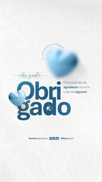 DIA INTERNACIONAL DO OBRIGADO 11 DE JANEIRO DIA DO OBRIGADO SOCIAL MEDIA PSD EDITÁVEL