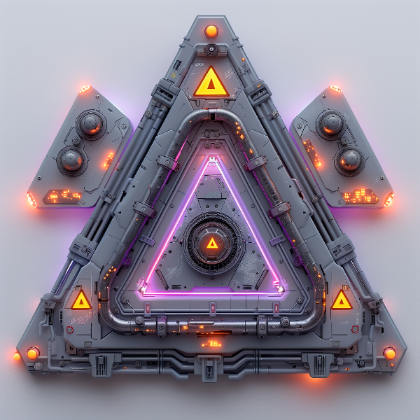 ELEMENTO 3D FUTURISTA | COM LUZES NEON | IMAGEM