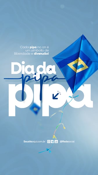 DIA INTERNACIONAL DA PIPA 14 DE JANEIRO DIA DA PIPA SOCIAL MEDIA PSD EDITÁVEL