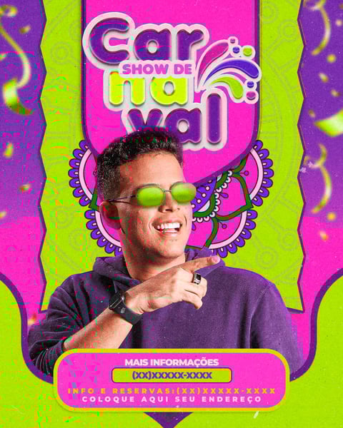 FLYER EVENTO SHOW DE CARNAVAL FEED