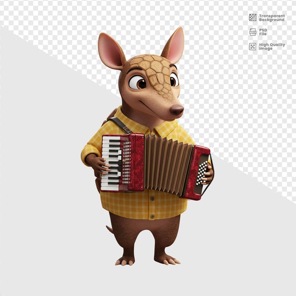 MASCOTE 3D TATU CAIPIRA 6