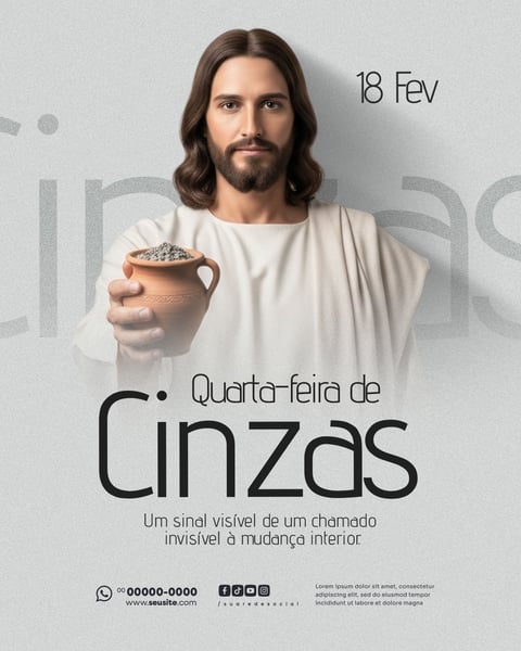 QUARTA FEIRA DE CINZAS SOCIAL MEDIA PSD EDITÁVEL 005